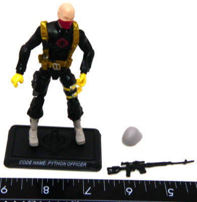 2008 GI Joe Cobra Python Officer Action Figure w/ Accessories Toy Figurine
