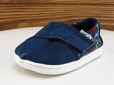 TOMS Sz 4 Toddler Boys Sneaker Blue Fabric Medium