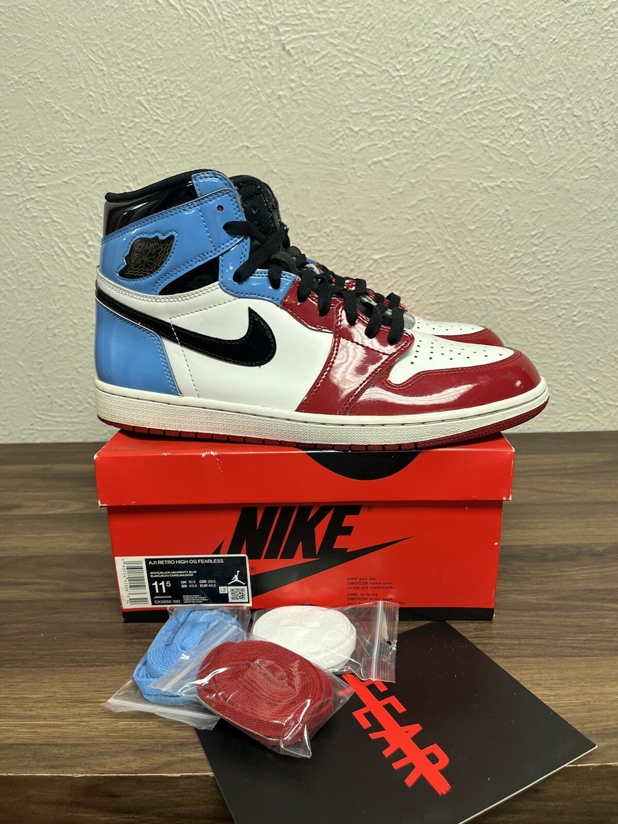 Size 11.5 - Jordan 1 Retro High Fearless UNC Chicago - CK5666-100 (Pre-Owned) | eBay