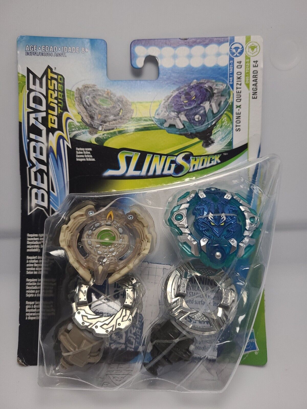 Beyblade Burst Turbo Slingshock Dual Pack Engaard E4 & Stone-X Quetziko 