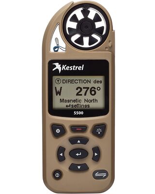 Kestrel 5500 Weather Meter with Link and Vane Mount, Tan Bluetooth LiNK Enabled