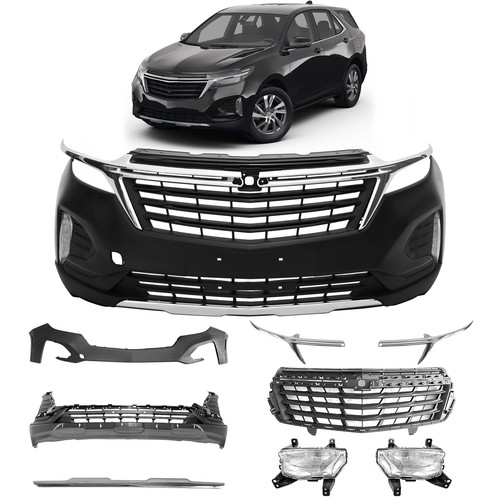 For 2022-2024 Chevy Equinox Front Bumper Complete Grills Skide Plate Fog Lights