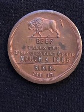 Grover Cleveland 1884 Satirical Presidential Campaign Token