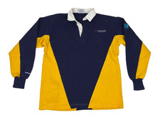 Vintage 90s Barbarian Rugby Long Sleeve Shirt Embroidered Company Logo Large