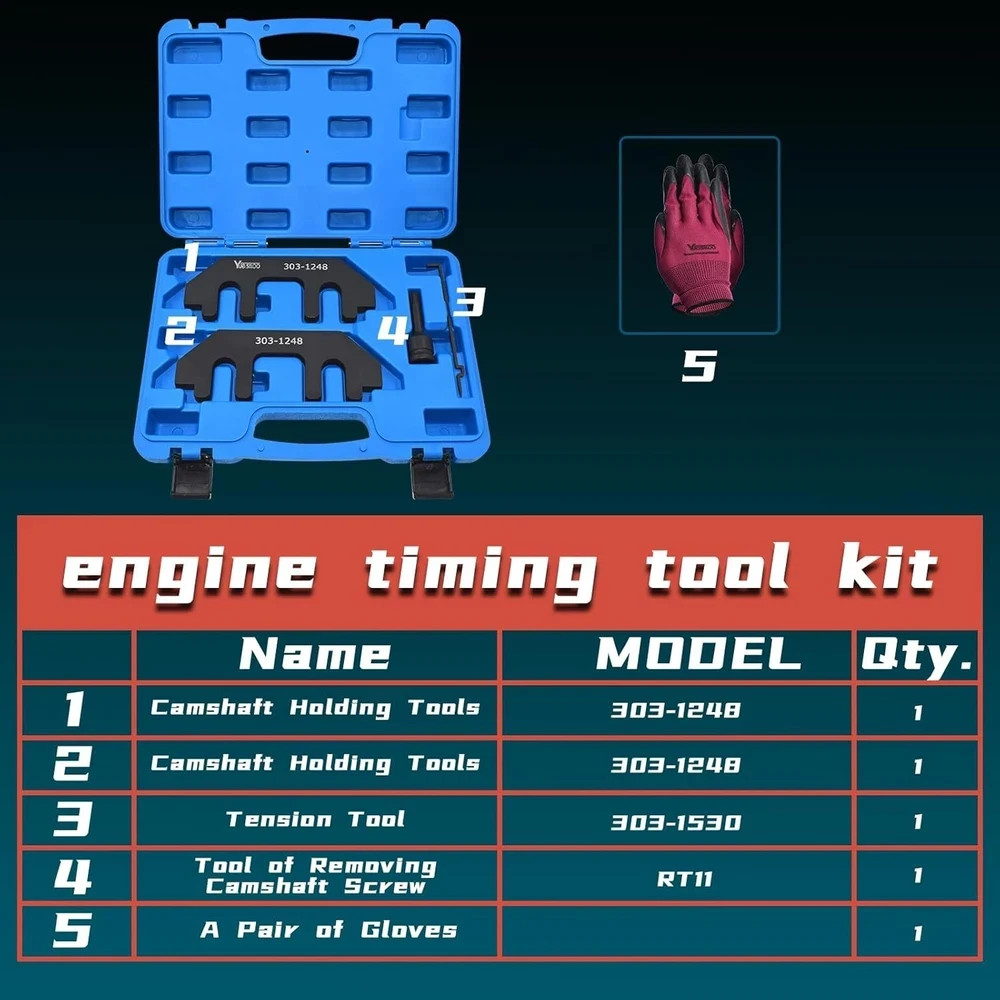 Camshaft Holding Tool Kit with Tension Tool, Timing Alignment Holder Ford 3.5L