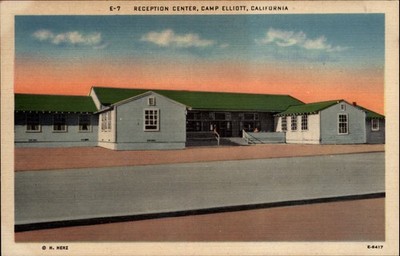 Reception Center Camp Elliott California vintage postcard q559