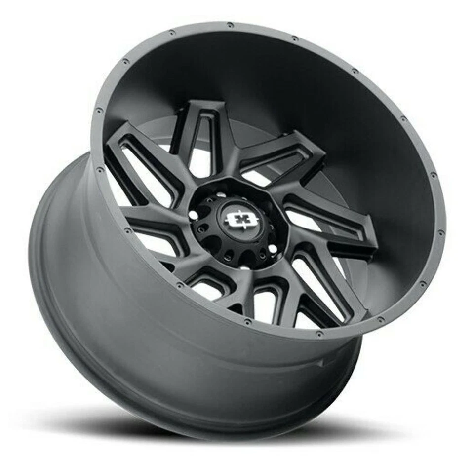 22" Vision Off-Road 361 Spyder Satin Black Wheel 22x10 6x135 Lifted Rim -19mm - Imagem 2 de 4
