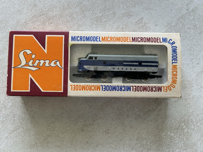 Excellent Condition Vintage N Scale Lima Wabash Diesel Locomotive Made In Italy!