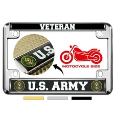 [Officially Licensed Product] - Motorcycle Metal License Plate Frame with U.S...