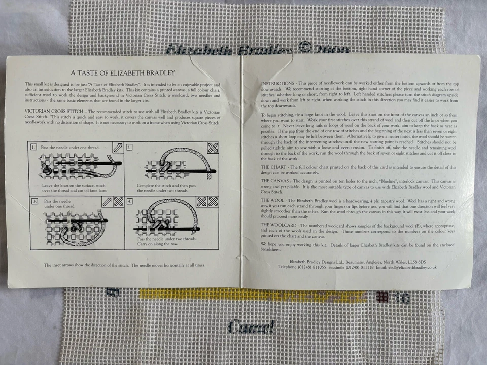 ELIZABETH BRADLEY NEEDLEPOINT/ TAPESTRY MINI CANVAS & CHART -CAMEL - Imagem 4 de 4