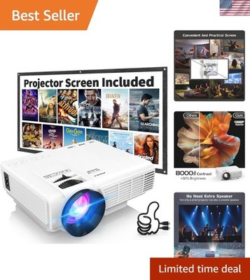 Lightweight 1080P Mini Projector with Built-in HIFI Speaker - Enjoy Anywhere
