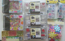 Papermania / Lakeland / Dovecraft Retired Embellishments - gems chipboard Tags