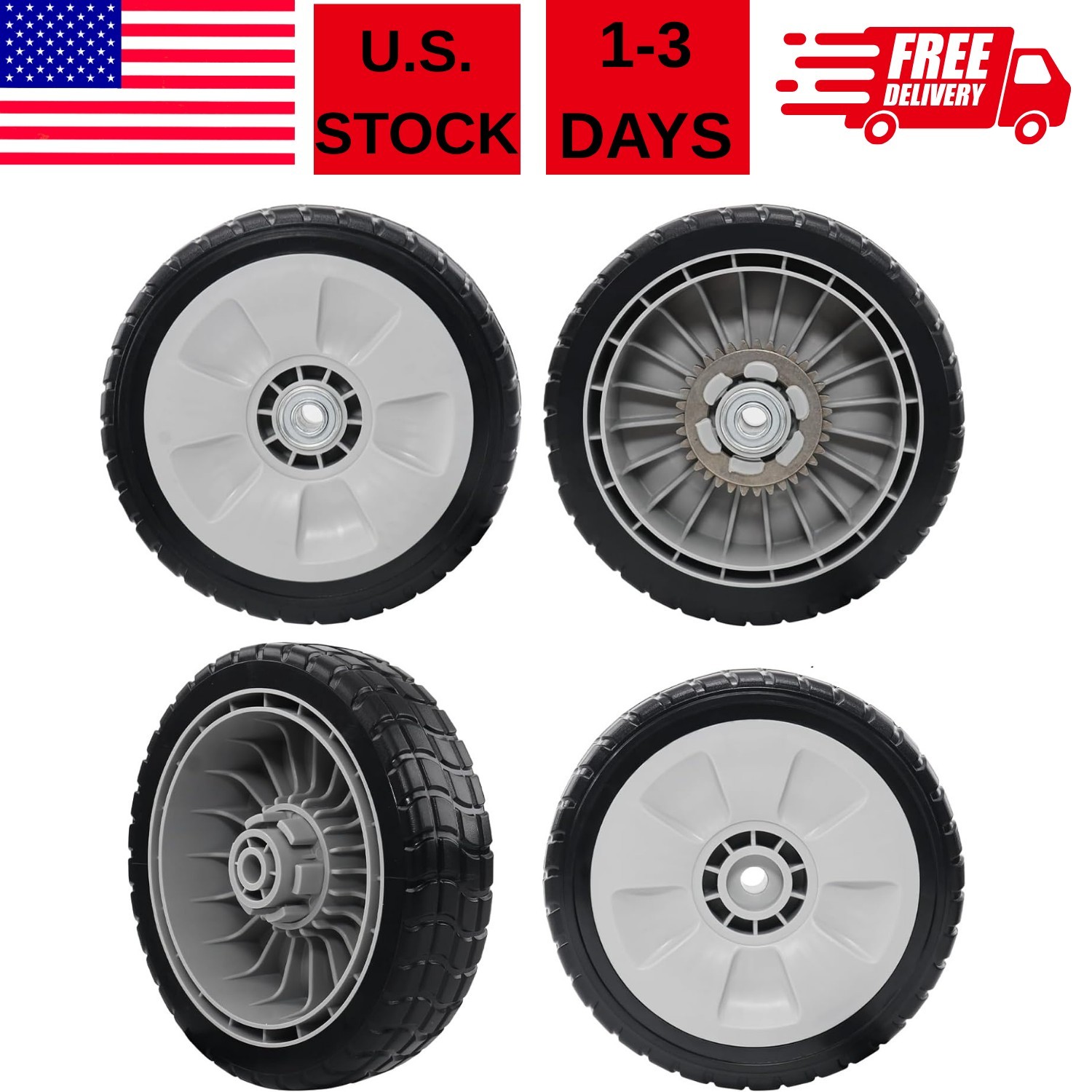 Genuine Honda Wheel Kit for Honda HRR216, 2 42710-VE2-M02ZE & 2 44710-VL0-L02ZB