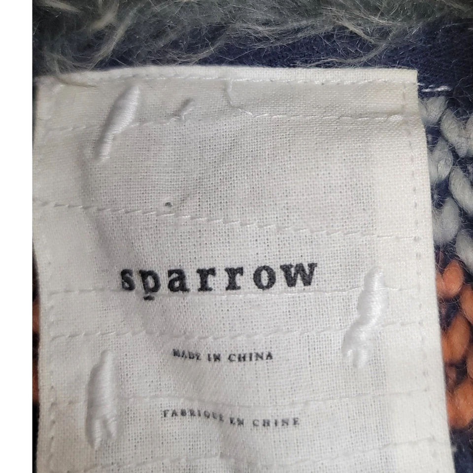 Sparrow Anthropologie Striped Knit Cardigan Faux Fur Collar Cozy Jacket - Image 3 of 4