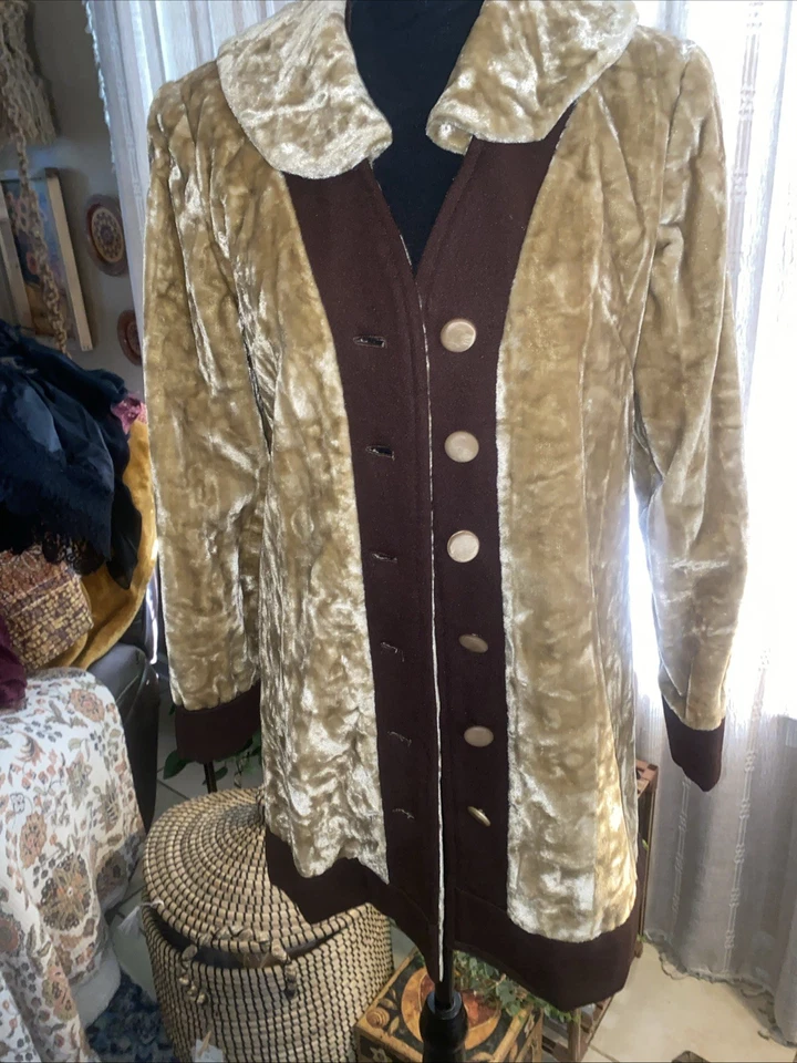 Chaqueta Costo Terciopelo Vintage Años 60 Talla Pequeña Foto 2 de 4