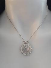 Sterling Silver Necklace With Two Pendant Ari...
