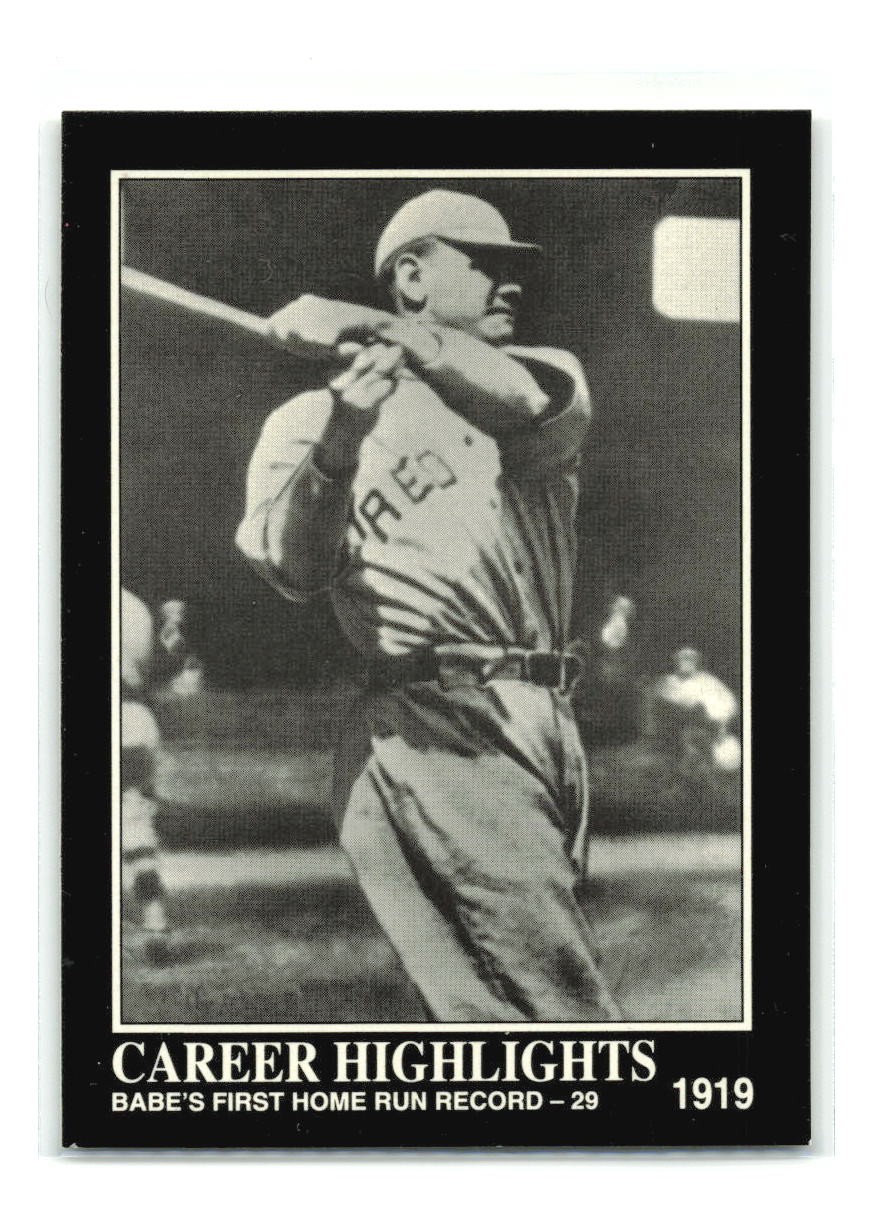 Babe's First Home Run Record  29 - 1992 Megacards Babe Ruth #75 - Boston Red Sox