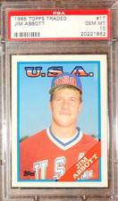 1988 TOPPS TRADED #1T JIM ABBOTT RC USA PSA 10 GEM MINT ROOKIE