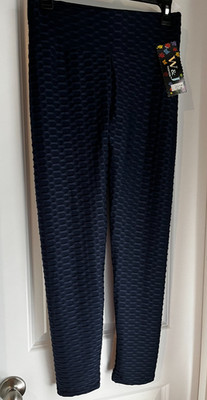 Leggings, W&J Fashion Women's Textured Navy Blue Regular S/M