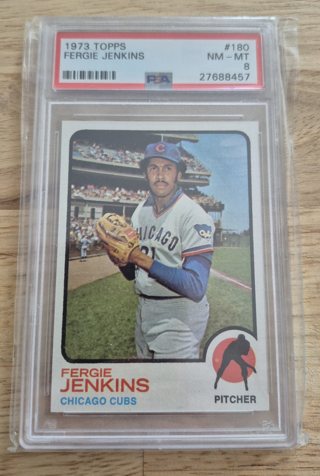 1973 Topps #180 Fergie Jenkins NM-MT  (PSA 8) HOF