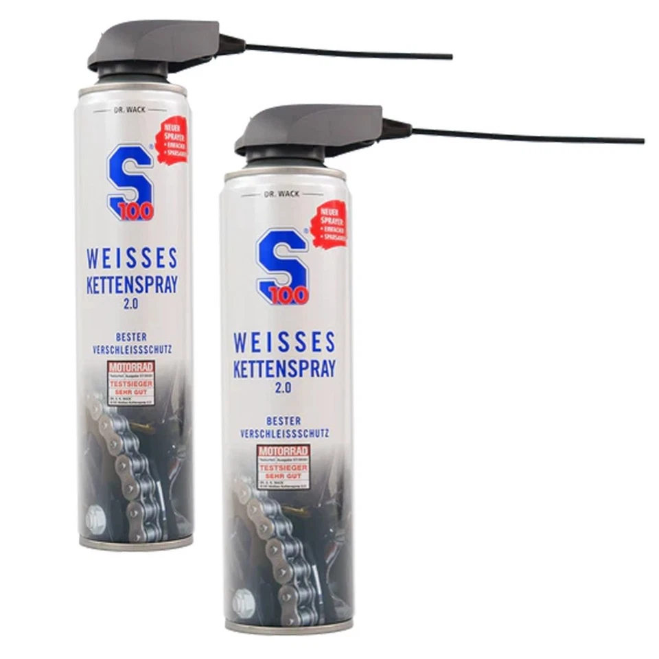 2x S100 Weisses Kettenspray 2.0 400 ml von Dr. Wack 2343 NEU