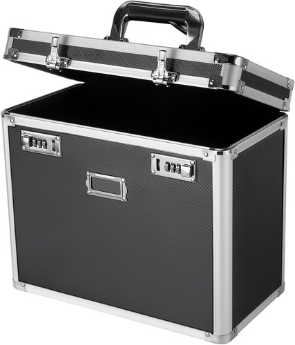 File Organizer Storage Box, Portable Locking Totes - Black | eBay