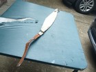 Vintage Ping 9" White Vinyl and Leather Staff Golf Bag w Rain Hood — photo 4