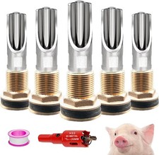5PCS 1/2 NPT Pig Waterer Nipple Kit Stainless Steel Pig Waterer Nipples, Set....