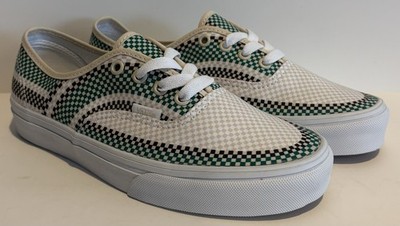 Vans Authentic Tileboard White Men s 6 Women s 7.5 NWOB Green Black Checker