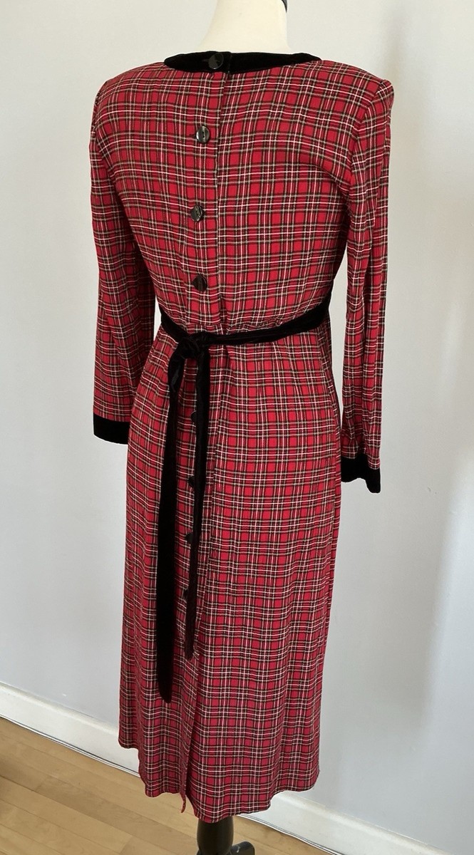 empire waist midi dress in plaid CHANGING IT UP PLAID MIDI DRESS – AKIRA main image 0