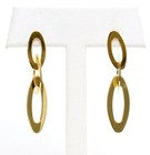 18k Yellow Gold ROBERTO COIN Chic & Shine Oval Link Dangle Earrings — photo 1