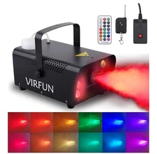 Fog Machine Smoke Machine with 6 LED Lights 12 Colors Effects for Parties