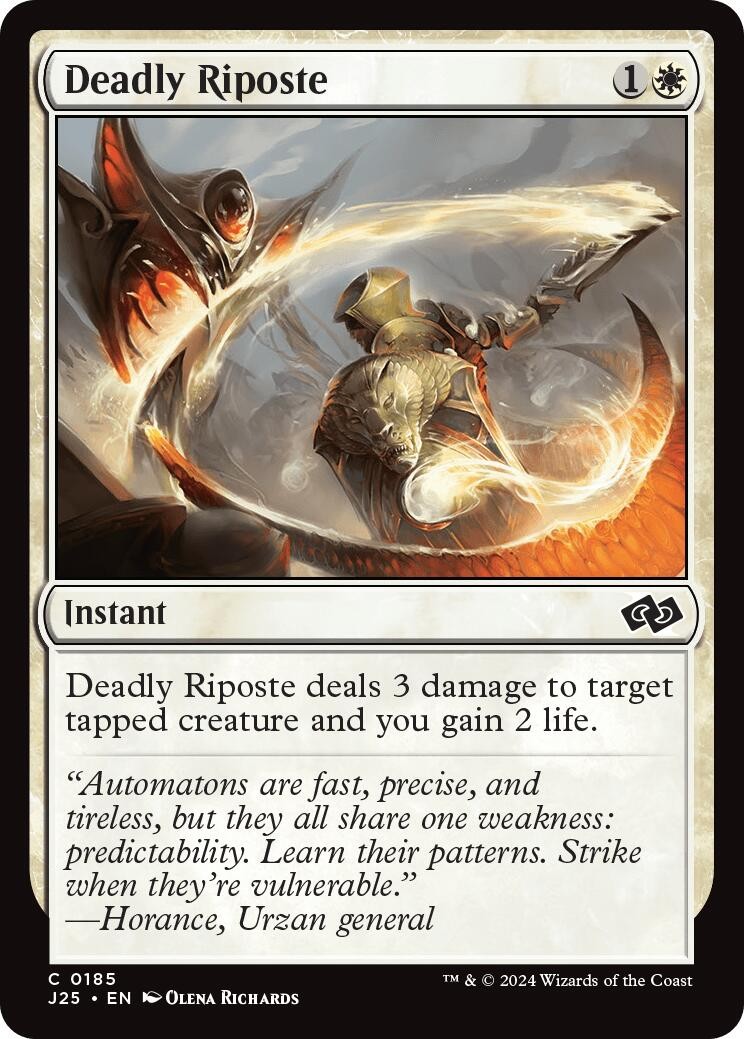 Deadly Riposte - 185 - NM - Common - Foundations Jumpstart-Magic