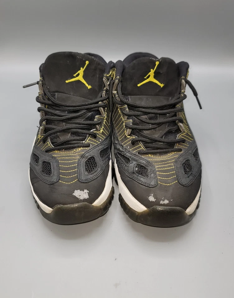 Nike Air Jordan 11 ретро IE низкий Zest мужской размер 13 черная замша желтый - Изображение 3 из 4