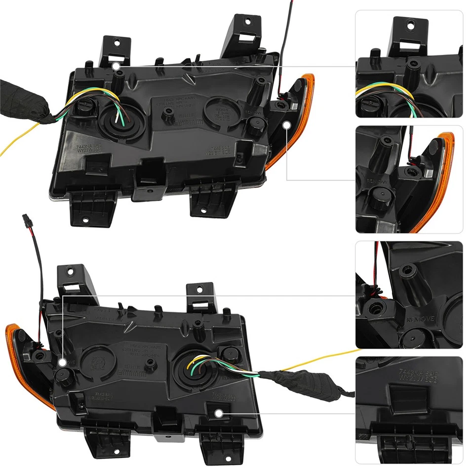 For 18-22 Jeep Wrangler JL 55112884AF 55112885AF 2X LED Turn Signal Light w/DRL - Image 4 of 4