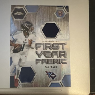 Topps 2025 Chrome First Year Fabric Cam Ward Tennessee Titans Rookie Memorabilia