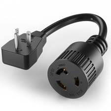 Cable adaptador NEMA 520P a NEMA L520R 1 pie, convertidor TwistLock doméstico adaptable...
