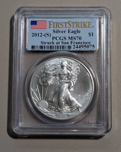 2012-S American Silver Eagle PCGS MS 70 San Francisco First Strike