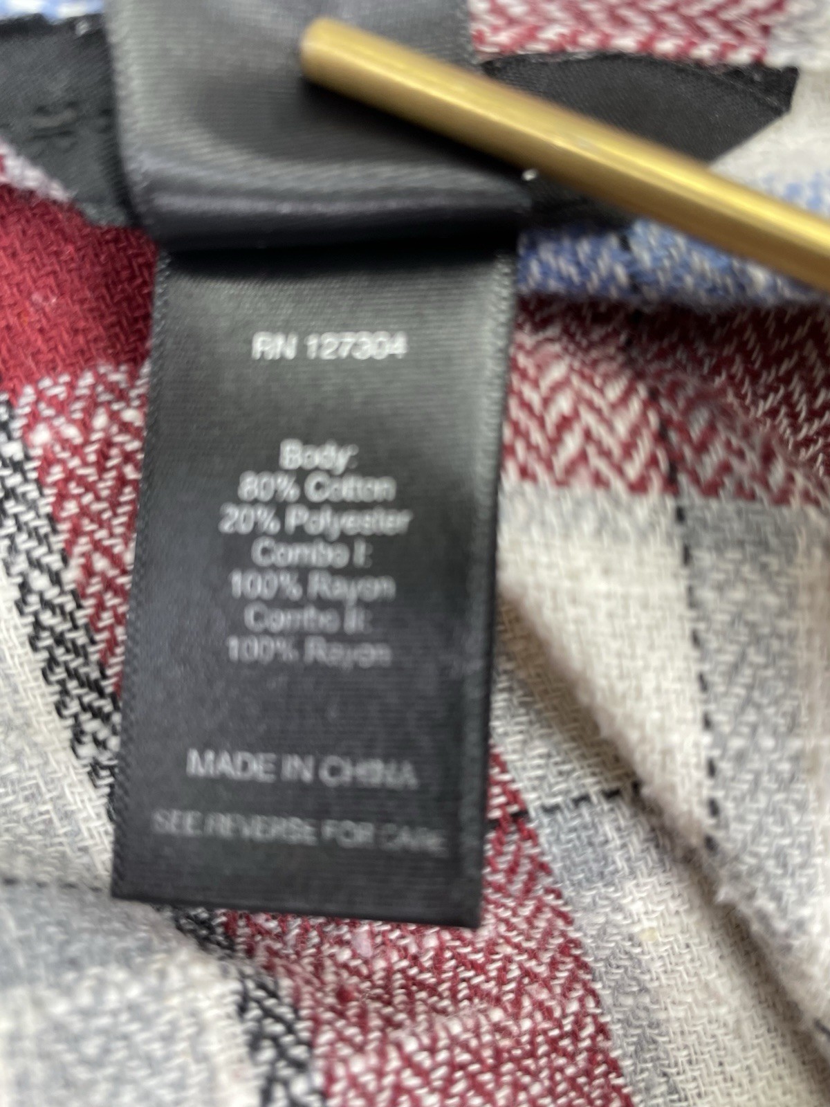 Ali Miles Patchwork Plaid Floral Button Front Shi… - image 6