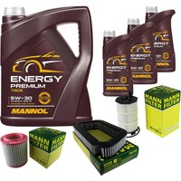 Mann Inspektionspaket 8L Mannol Energy Premium 5W-30 FüR Audi A8 4.2 FSI Quattro