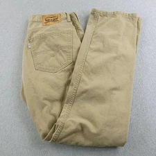 Levis 505 Pants Mens W32 L34 Khaki Straight Leg 100 Cotton Classic Fit 32x34