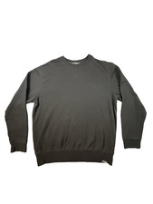 Eddie Bauer Men's L Black Crewneck Sweatshirt Pullover Fleece Casual SEE DESCRIP