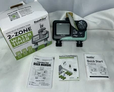 RAINPOINT Water Timer for Garden Hose 2 Zone Sprinkler Timer with Rain Delay