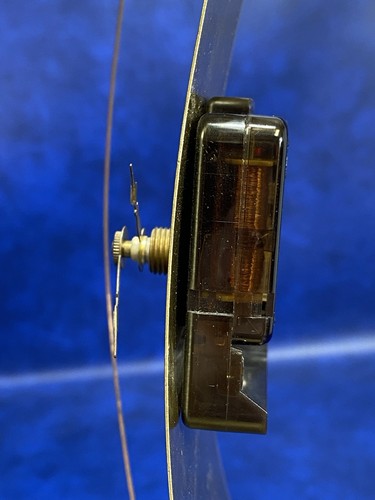Vintage signierte Yosi Segelbootuhr goldfarben Metall Segel Möwe Natursteinsockel - Bild 18 von 24