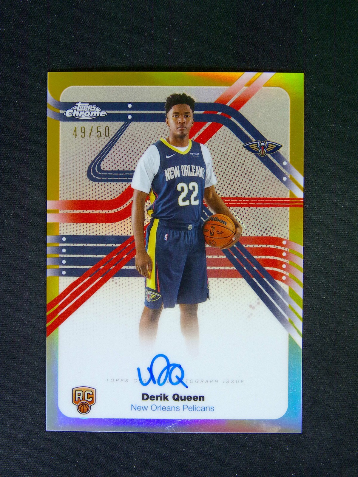 2025-26 Topps Chrome Derik Queen RC Next Stop Auto Gold Refractor /50