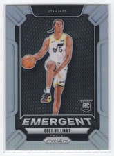 #12 2024-25 Panini Prizm Emergent Silver Cody Williams Rookie Utah Jazz