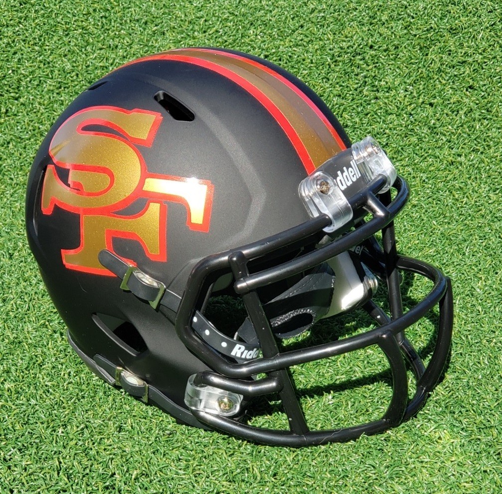 SAN FRANCISCO 49ERS CONCEPT FOOTBALL MINI SPEED BLACK MATTE HELMET