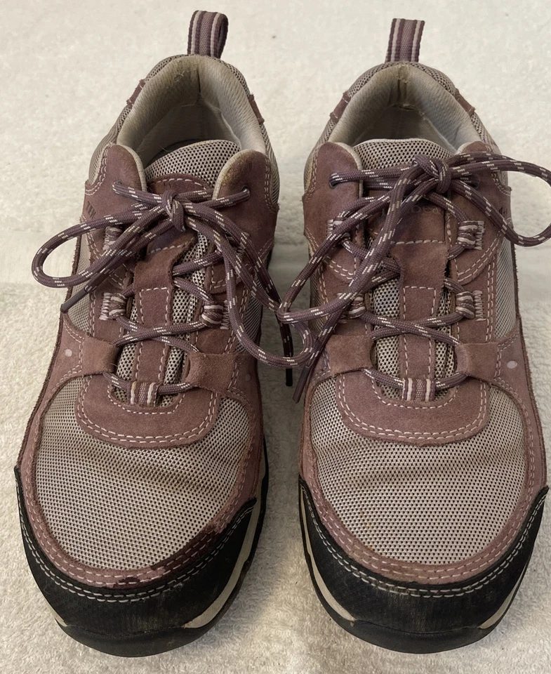 LL Bean Tec 2.5 Vertigrip Safety Toe Hiking Sneakers Mauve Suede Size 9M Women - Image 2 of 4