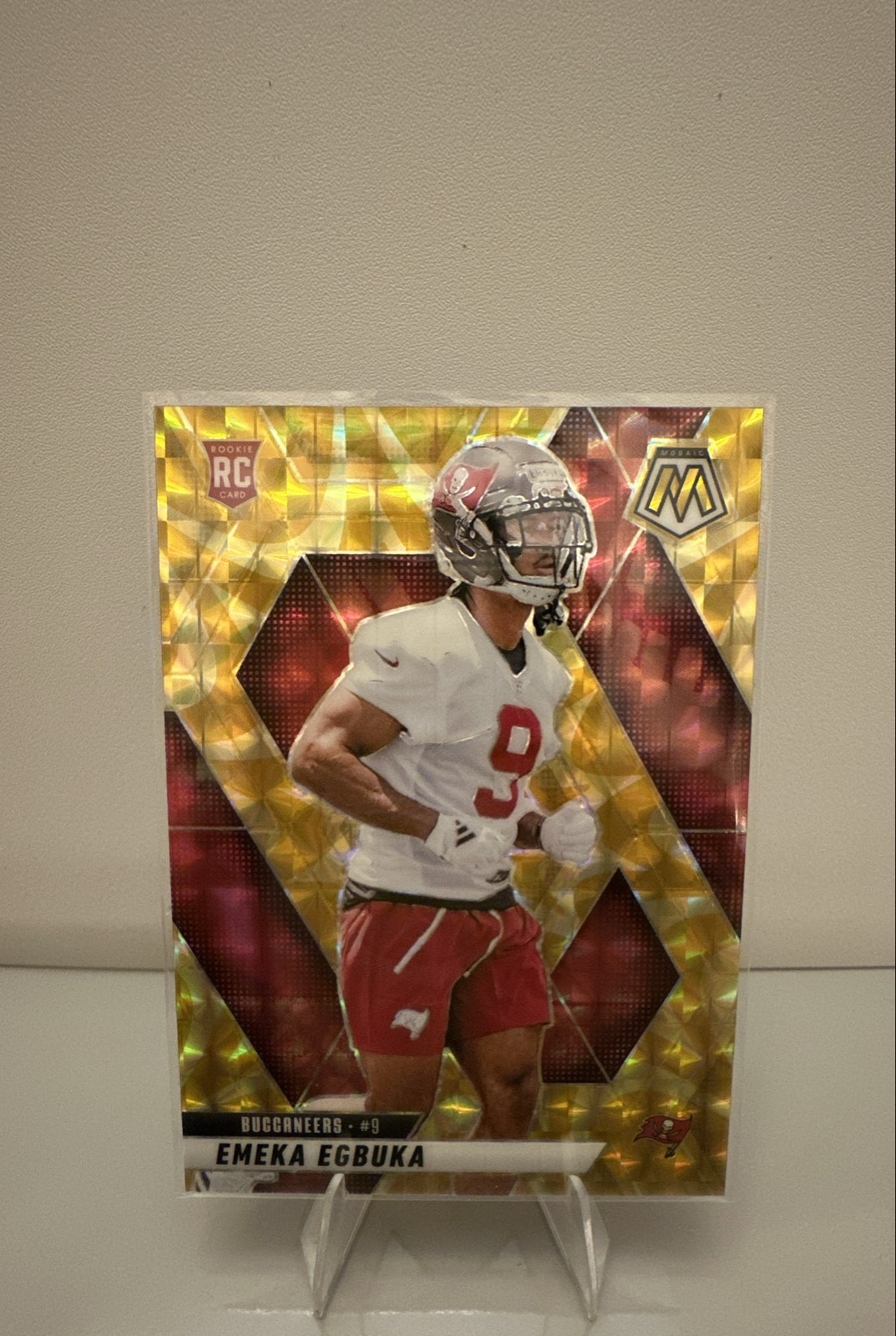 2025 Panini Mosaic - Rookies Emeka Egbuka #376 Reactive Yellow Mosaic Prizm (RC)