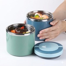 Insulated Thermal Food Flask Jar 630ml 1000ml Stainless Steel Soup Lunch Box UK